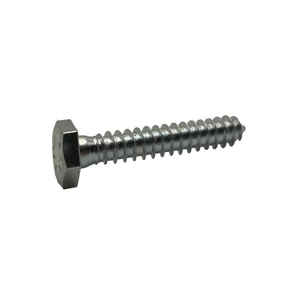 Suburban Bolt And Supply Lag Screw, 1/4 in, 2-1/2 in, Zinc Plated Hex Hex Drive A0360160232Z